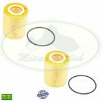 LAND ROVER OIL ELEMENT FILTER SET x2 LR4 RANGE SPORT 06 - 13 DIESEL LR013148 MANN