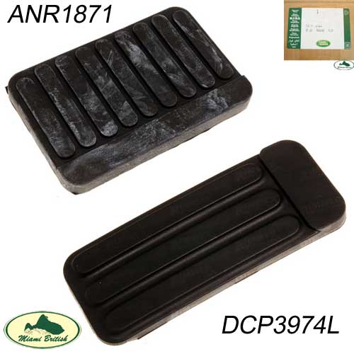 LAND ROVER BRAKE & THROTTLE RUBBER PEDAL PAD SET RANGE P38 ANR1871 DCP3974L OEM