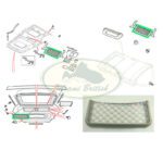 LAND ROVER ROOF POCKET NETTING LOAD RETENTION NET RANGE P38 DISCOVERY AWR3815LUM USED