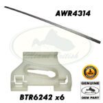 LAND ROVER UPPER TAIL GATE LOWER FILLER + 6 CLIPS RANGE P38 AWR4314 BTR6242 OEM