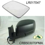 LAND ROVER MIRROR W/ GLASS LEFT LH LR3 - RANGE SPORT CRB503070PMA LR017047 OEM
