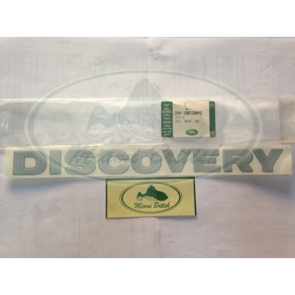 LAND ROVER TAIL END DOOR GATE DECAL SILVER DISCOVERY 2 II DAH100720MAD OEM