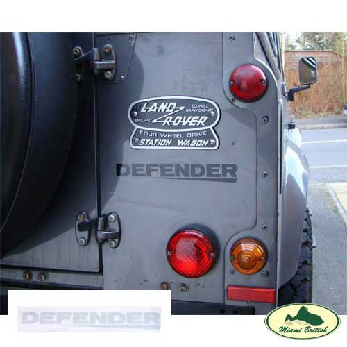 LAND ROVER TAIL GATE DECAL STICKER BRUNEL DEFENDER DAH500320 GENUINE