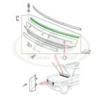 LAND ROVER FRONT WIPER PANEL COVER SEAL DISCOVERY II 99-04 DDL100540 USED
