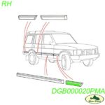 LAND ROVER FRONT FENDER RUBBING STRIP BLACK RIGHT RH DGB000020PMA DISCOVERY 2 II OEM