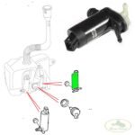 LAND ROVER FRONT & REAR WINDSCREEN WASHER MOTOR PUMP LR3 RR SPORT DMC500010 USED