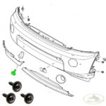 LAND ROVER FRONT BUMPER SCREW SET x3 LR4 RANGE SPORT 10-13 DYP100780L OEM
