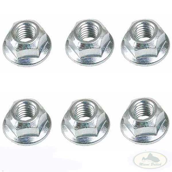 LAND ROVER EXHAUST MANIFOLD NUT SET x6 RANGE CLASSIC DEFENDER DISCOVERY ERR4245 ALL MAKES