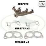 LAND ROVER EXHAUST MANIFOLD & GASKET SET LH DISCOVERY I & II V8 ERR7393 GENUINE