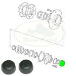 LAND ROVER FRONT WHEEL HUB BEARING CAP x2 DISCOVERY I DEFENDER FTC5414 AM