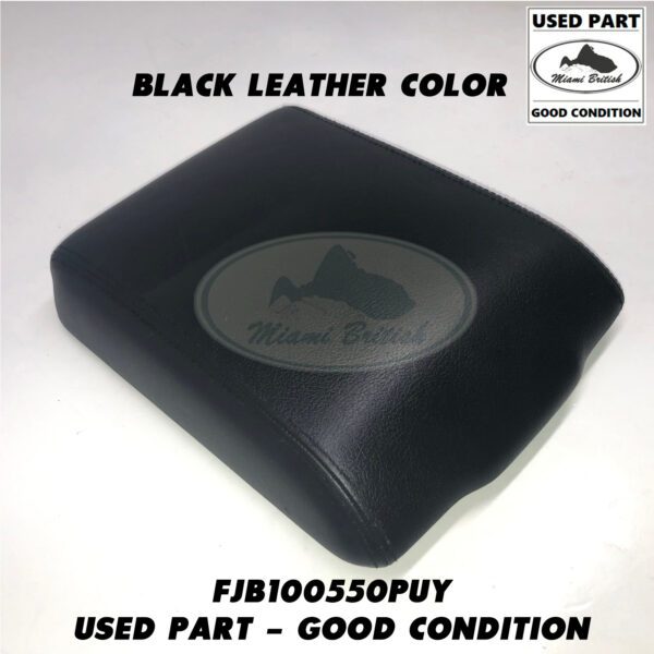 LAND ROVER CENTER CONSOLE COVER BLACK LEATHER DISCOVERY 2 03-04 FJB100550PUY USED