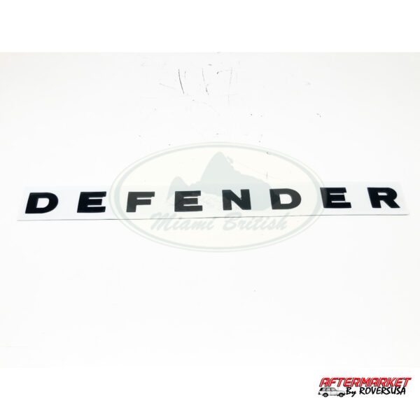 LAND ROVER FRONT NAME PLATE DECALS GLOSSY BLACK DEFENDER ROV0154 AFT