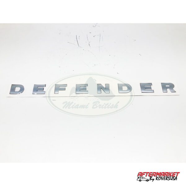 LAND ROVER FRONT NAME PLATE DECALS MATTE SILVER DEFENDER ROV0154 AFT