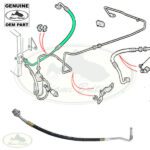 LAND ROVER A/C CONDENSER TO COMPRESSOR HOSE RANGE P38 99-02 JUE108480 OEM