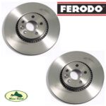 LAND ROVER FRONT BRAKE ROTOR DISC PAIR SET LR2 LR027107 DELPHI