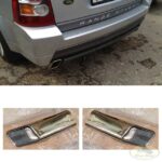LAND ROVER STEEL EXHAUST TAIL END PIPE MUFFLER SET RANGE SPORT 06-09 LR004856 LR004858 OEM