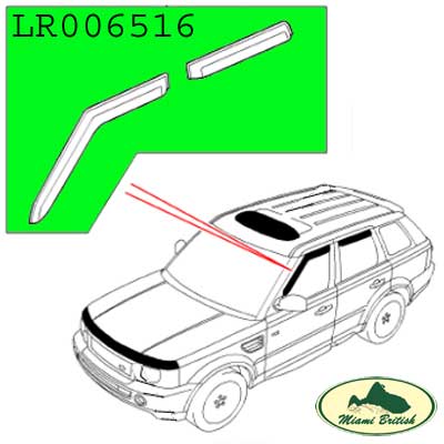 LAND ROVER AIR WIND WINDOW DEFLECTOR SIDE SET RANGE 03-09 LR006516 OEM