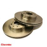 LAND ROVER FRONT BRAKE ROTOR DISC SET x2 RANGE EVOQUE LR007055 BREMBO