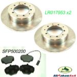 LAND ROVER REAR BRAKE PAD & ROTOR SET DISCOVERY I RANGE CLASSIC 89-94 SFP500200 LR017953 ALL MAKES