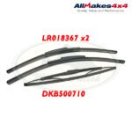 LAND ROVER FRONT & REAR WIPER BLADE SET RANGE SPORT LR018367 DKB500680 AM