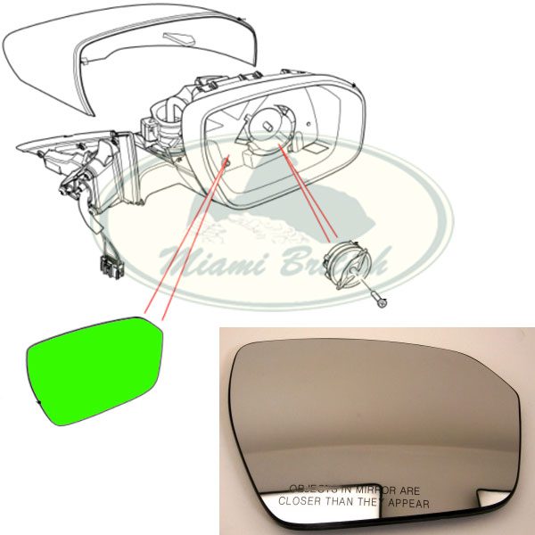 LAND ROVER EXTERIOR CONVEX MIRROR GLASS RH RANGE EVOQUE LR025210 OEM