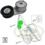 LAND ROVER DRIVE BELT TENSIONER V6 4.0L LR3 LR4 LR038199 OEM