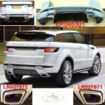 LAND ROVER DYNAMIC SPORT SET REAR BUMPER & EXHAUST FINISHER KIT RANGE EVOQUE LR048301 LR027871 LR027872 OEM