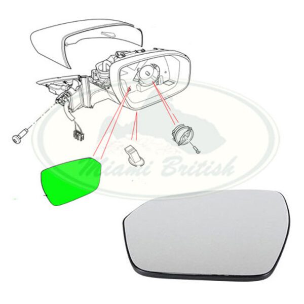 LAND ROVER REAR VIEW MIRROR GLASS RH RR EVOQUE LR048359 OEM