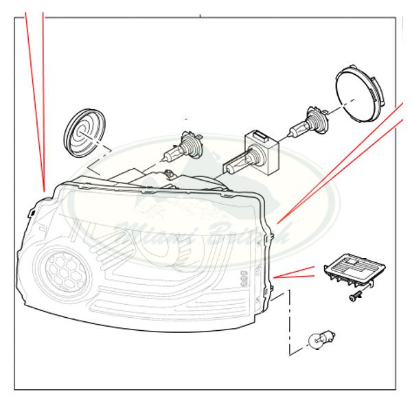 LAND ROVER HALOGEN HEADLAMP HEAD LIGHT LH LR4 LR052390 OEM