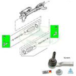 LAND ROVER STEERING OUTER TIE ROD END BALL JOINT M16 RANGE SPORT RANGE DISCOVERY 5 LR059261 LF