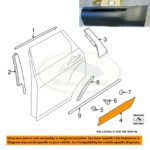 LAND ROVER REAR DOOR OUTSIDE LOWER MOULDING LH RANGE EVOQUE 16-18 LR074950 OEM