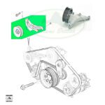 LAND ROVER IDLER PULLEY BRACKET RANGE LR4 RR SPORT LR099573 OEM