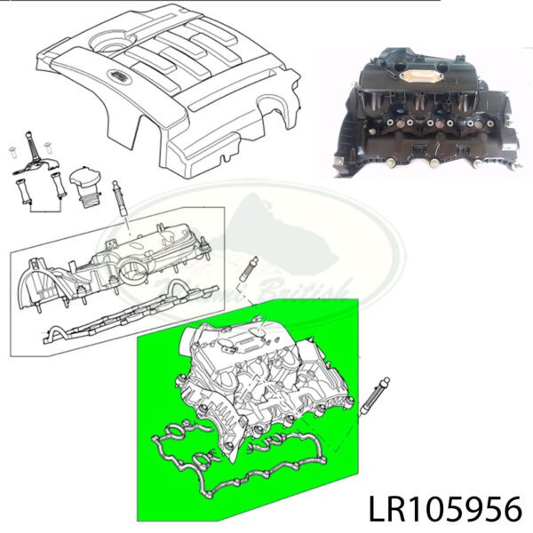 LAND ROVER CAM COVER INLET MANIFOLD LEFT RANGE DISCOVERY RR SPORT LR166213 ALLM4x4