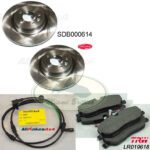 LAND ROVER FRONT BRAKE ROTOR DISC - PAD - SENSOR SET LR3 V8 MR0105D DELPHI