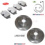 LAND ROVER REAR BRAKE ROTOR DISC PAD & SENSOR SET RANGE SC 10-12 MR0161 DELPHI / ALLMakes4x4