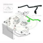 LAND ROVER OVERFLOW RADIATOR HOSE RANGE 03-09 DIESEL 3.0L M57 PCH001241 OEM