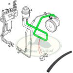 LAND ROVER POWER STEERING SUCTION HOSE RANGE P38 99-02 QEH102230 OEM
