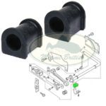 LAND ROVER ANTI ROLL SWAY BAR BUSH BUSHING SET x2 DISCOVERY II 2 RBX101181 OEM