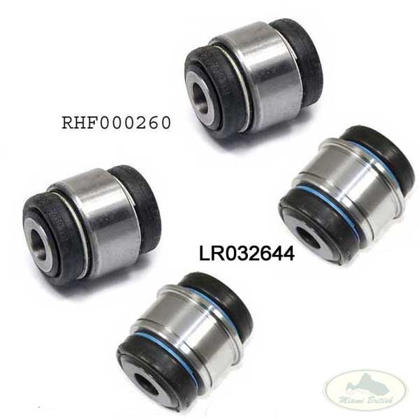 LAND ROVER REAR KNUCKLE UPPER & LOWER BUSHING SET x4 RANGE 03-12 MR0064 RHF000260 ALLMAKES4x4
