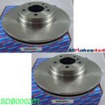 LAND ROVER FRONT BRAKE ROTOR DISC PAIR SET RANGE 03-05 SDB000201 AM4x4
