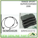 LAND ROVER FRONT BRAKE PAD SET & SENSOR RANGE SPORT 06 SFP500070 SEM500026 GENUINE