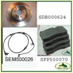LAND ROVER FRONT BRAKE ROTOR DISC SET PAD SENSO RANGE SPORT SUPERCHARGED 06 SEM500026 ALLMAKES4x4