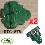 LAND ROVER INTERIOR DASH BULB & HOLDER SWITCH x2 GREEN DISCOVERY RANGE STC1878 OEM