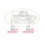LAND ROVER FRONT FENDER & REAR DECAL SET x3 DEFENDER 90 STC7011 STC7012 OEM