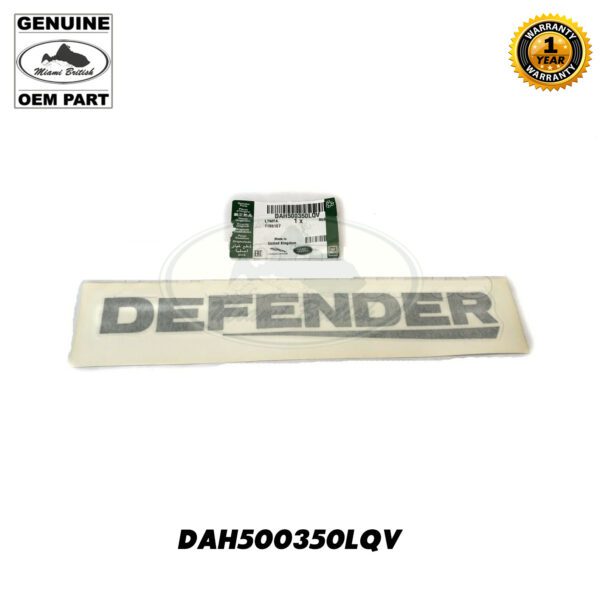 LAND ROVER TAIL GATE DECAL BRUNEL BADGE DEFENDER DAH500350LQV GENUINE