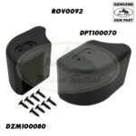 LAND ROVER FRONT BUMPER END CAP SET x2 WITH CLIPS x8 DEFENDER DPT100070 ROV0092 GENUINE