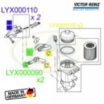 LAND ROVER OIL COOLER AND FILTER ORING SET x6 LYX000110 LYX000090 LYX000100 VR