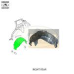 LAND ROVER REAR INNER WHEEL SHIELD SPLASH ARCH RIGHT RANGE SPORT 06-13 CLF500880 OEM