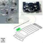 LAND ROVER BLACK ROOF TRIM CLIP SET x5 RANGE 03-12 DBE000011 OEM