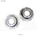 LAND ROVER REAR BRAKE ROTOR DISC WAVY SET DRILLED RANGE CLASSIC DISCOVERY 1 LR017953WCDG TF